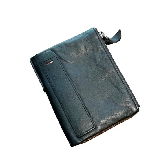Black and Brown Unisex Pocket Wallet with zippers and compartments - Picture 10 of 10